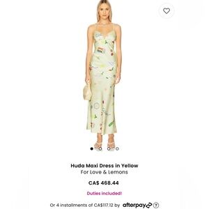 For love and lemons NWT SIZE large beautiful silky maxi